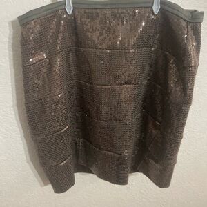 Windsor Bronze Sequin Pencil Skirt